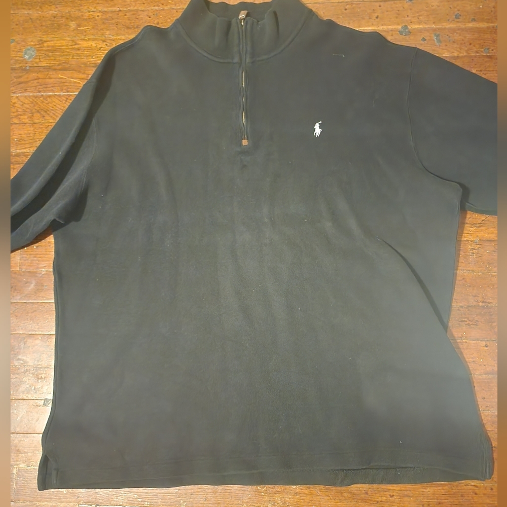 Polo Ralph Lauren Men's sz 3XL Black Pullover 1/4 zip
